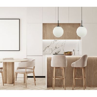 Italux Deore lampa wisząca 1x40 W biała-czarna PND-5578-1L-BK