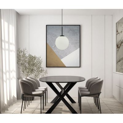 Italux Deore lampa wisząca 1x40 W czarna PND-5578-1M-BK