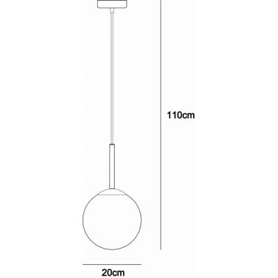 Italux Deore lampa wisząca 1x40 W czarna/brąz antyczny PND-5578-1S-BRO-BK