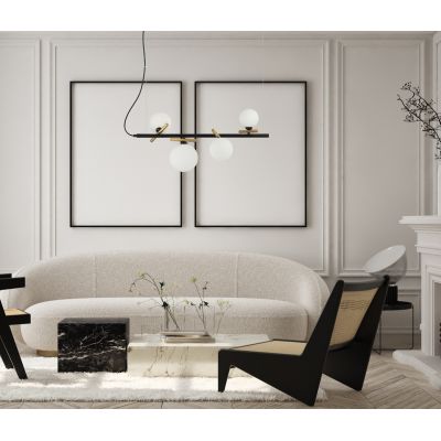 Italux Reverso lampa wisząca 4x25 W czarna-złota PND-5622-4-BK-W