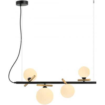 Italux Reverso lampa wisząca 4x25 W czarna-złota PND-5622-4-BK-W