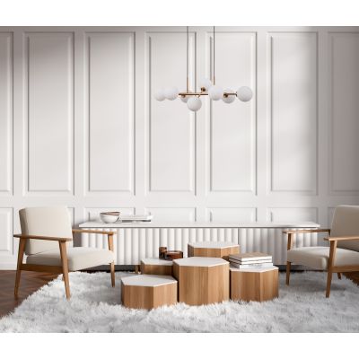 Italux Mirellio lampa wisząca 8x5 W mosiądz PND-66463-8-HB