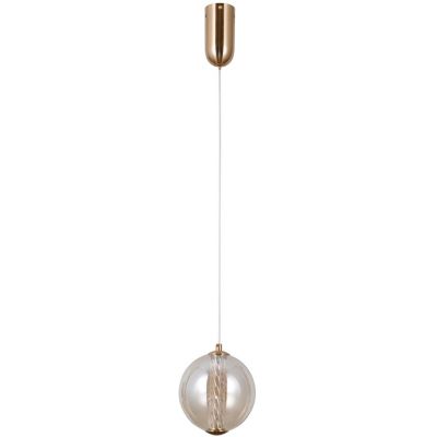 Italux Butero lampa wisząca 1x6 W złota-bursztynowa PND-34359-S-HBR-AMB