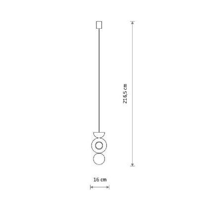 Nowodvorski Lighting Drops Wood lampa wisząca 1x12 W czarna 11174