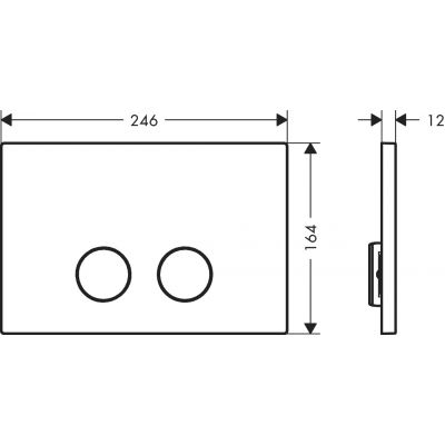 Axor FlushPlate przycisk spłukujący do WC brąz szczotkowany 42530140