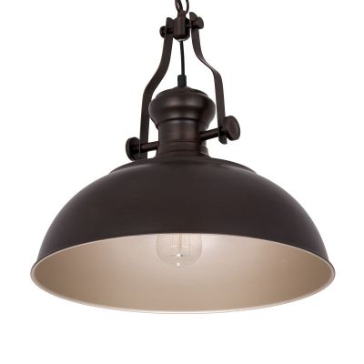 Italux Rosalia lampa wisząca 1x60 W brązowa MDM-2646/1 BR+GD