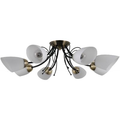 Italux Cristina lampa podsufitowa 8x40 W czarna PND-6706-8