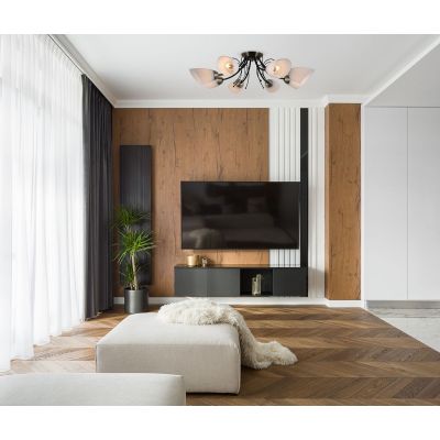 Italux Cristina lampa podsufitowa 8x40 W czarna PND-6706-8