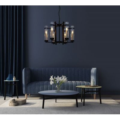 Italux Aspen lampa wisząca 6x40 W czarna PND-31186-6A-BL