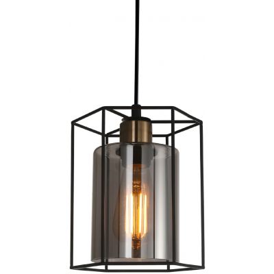 Italux Kalula lampa wisząca 1x40 W czarna PND-78901-1-BK+SG
