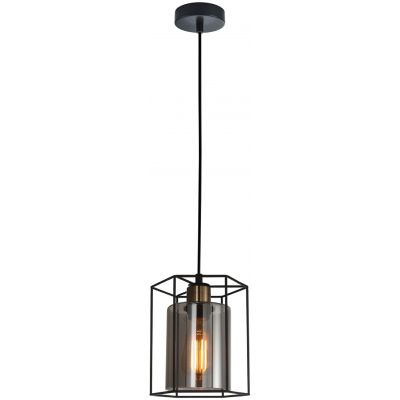 Italux Kalula lampa wisząca 1x40 W czarna PND-78901-1-BK+SG