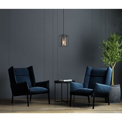 Italux Kalula lampa wisząca 1x40 W czarna PND-78901-1-BK+SG