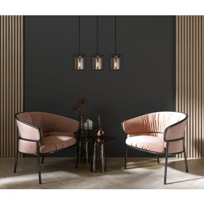 Italux Kalula lampa wisząca 3x40 W czarna PND-78901-3-BK+SG