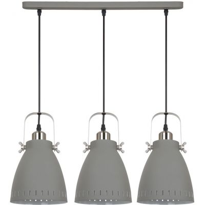 Italux Franklin lampa wisząca 3x60 W szary/popielaty MD-HN8026S-3-GR+S.NICK