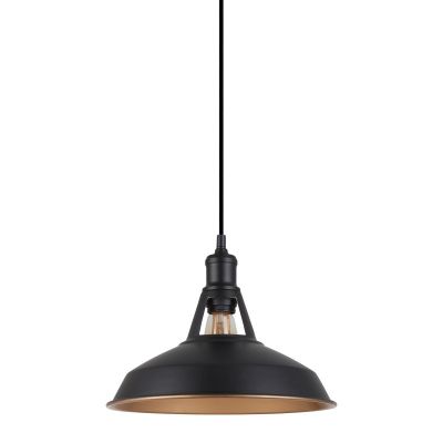 Italux Freya lampa wisząca 1x40 W czarna MDM-2315/1 M BK+GD
