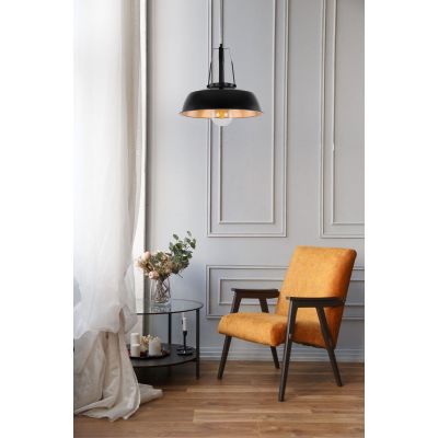 Italux Paloma lampa wisząca 1x60 W czarna MDM-3619/1M BK+GD