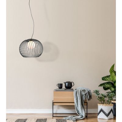 Italux Clarisa lampa wisząca 1x40 W czarna MDM-3842-1 BK