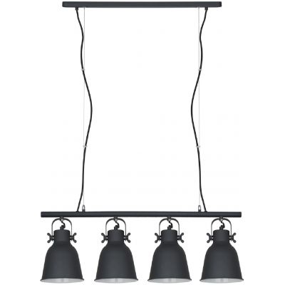 Italux Lavare lampa wisząca 4x40 W czarna MD-HN82608-4-BK+WH
