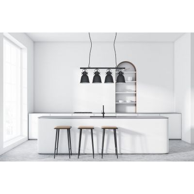 Italux Lavare lampa wisząca 4x40 W czarna MD-HN82608-4-BK+WH