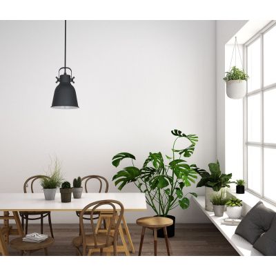 Italux Lavare lampa wisząca 1x40 W czarna MD-HN82608-1-BK+WH