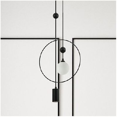 Italux Trosti lampa wisząca 2x60 W czarna PND-428892-BK