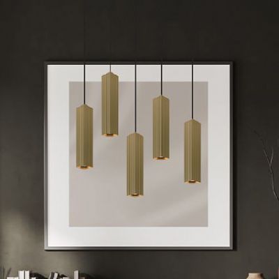 Italux Tecno lampa wisząca 1x10 W złota PND-37492-1-GD