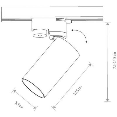 Nowodvorski Lighting Profile Mono lampa do szynoprzewodów 1x10 W biały-złoty 7585