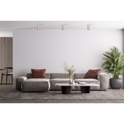 Italux Lopus lampa podsufitowa 1x10 W aluminium CLN-48930-M-ALU