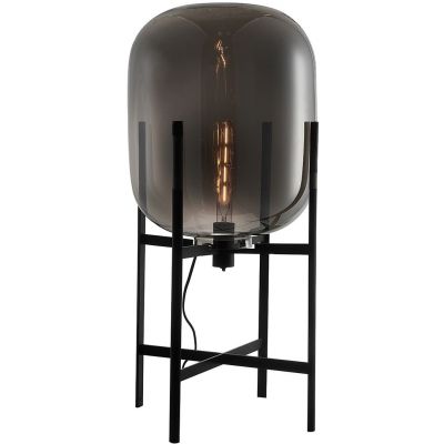 Italux Maversa lampa stojąca 1x60 W czarny/grafitowy lustrzany FL-82321-1A-M