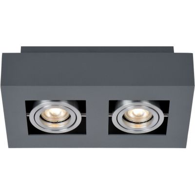 Italux Casemiro lampa podsufitowa 2x50 W czarna-aluminium IT8002S2-BK/AL