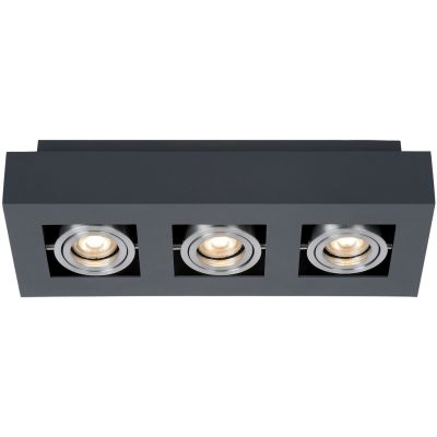 Italux Casemiro lampa podsufitowa 3x50 W czarna-aluminium IT8002S3-BK/AL