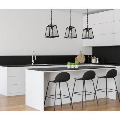 Italux Laverno lampa wisząca 1x60 W czarny mat MD-102821-1-B