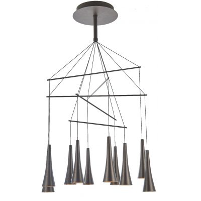 Italux Luca lampa wisząca 10x50 W brązowa MD16115-10A