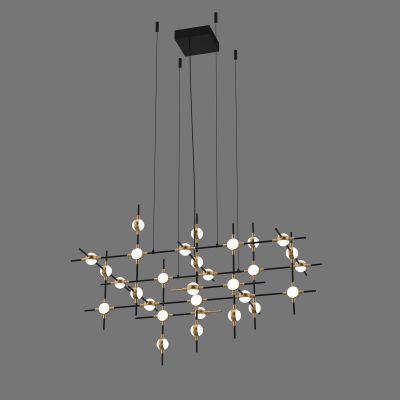 Italux Provenza lampa wisząca 72 W czarna MD18001067-30A BG