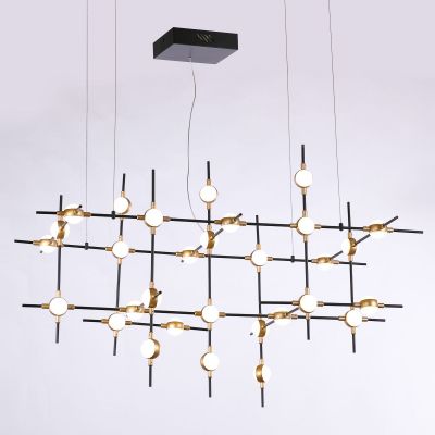 Italux Provenza lampa wisząca 72 W czarna MD18001067-30A BG