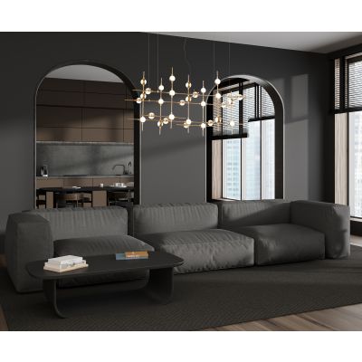 Italux Provenza lampa wisząca 72 W biała-złota MD18001067-30A GD