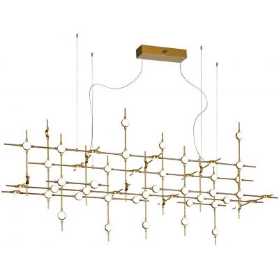 Italux Provenza lampa wisząca 132 W biała-złota MD18001067-55A GD