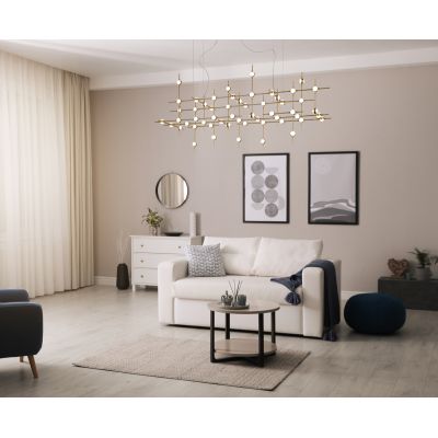 Italux Provenza lampa wisząca 132 W biała-złota MD18001067-55A GD