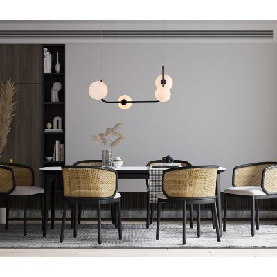 Italux Ferrand lampa wisząca 4x25 W czarna MDM-4123/4 BK