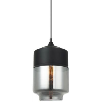 Italux Molina lampa wisząca 1x40 W czarna-przydymiona MDM-2377/1 BK+SG