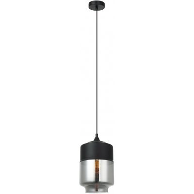 Italux Molina lampa wisząca 1x40 W czarna-przydymiona MDM-2377/1 BK+SG