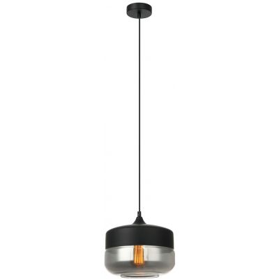 Italux Molina lampa wisząca 1x40 W czarna-przydymiona MDM-2380/1 BK+SG