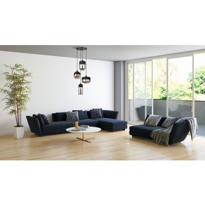 Italux Molina lampa wisząca 4x40 W czarna-przydymiona MDM-4364/4 BK+SG