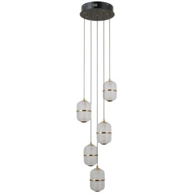 Italux Alani lampa wisząca 5x28 W czarna PND-34375-5-BK