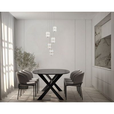 Italux Alani lampa wisząca 5x28 W czarna PND-34375-5-BK