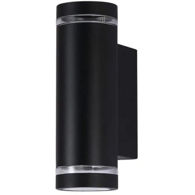 Italux Fondo kinkiet zewnętrzny 2x40 W czarny piaskowany OWL-2067-2-GU10