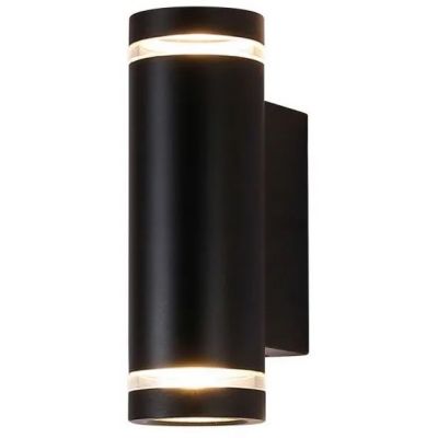 Italux Fondo kinkiet zewnętrzny 2x40 W czarny piaskowany OWL-2067-2-GU10