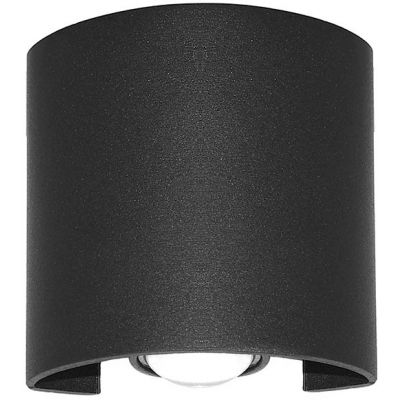 Italux Ortelo kinkiet zewnętrzny 2x2 W czarny piaskowany OWL-451-1-BL