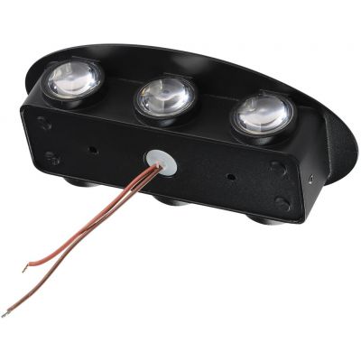 Italux Pontas kinkiet zewnętrzny 1x6 W czarny OWL-55034-BK