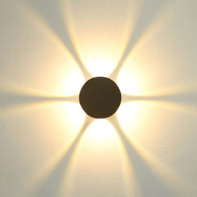 Italux Macba kinkiet zewnętrzny 1x6 W czarny mat OWL-6031-6-4K